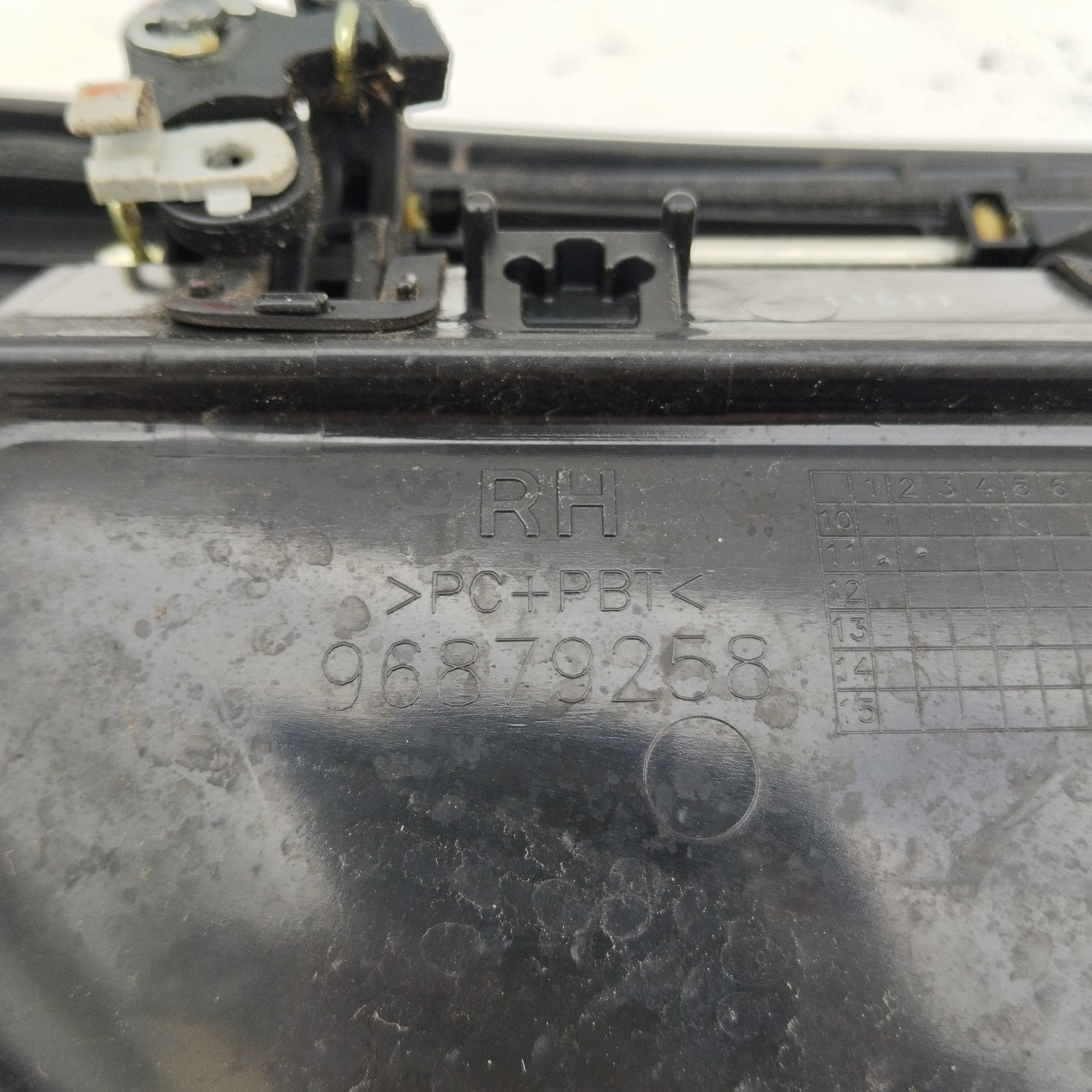 Black rear right external handle Chevrolet Aveo 2010 code: 96879258 ecoAG3064