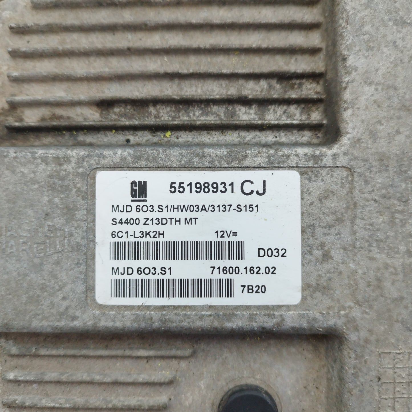 Zündungssatz Opel Corsa D 1.3 CDTI 90cv 2011 Code: Mjd6O3.s1/55198931CJ ecoAC5556