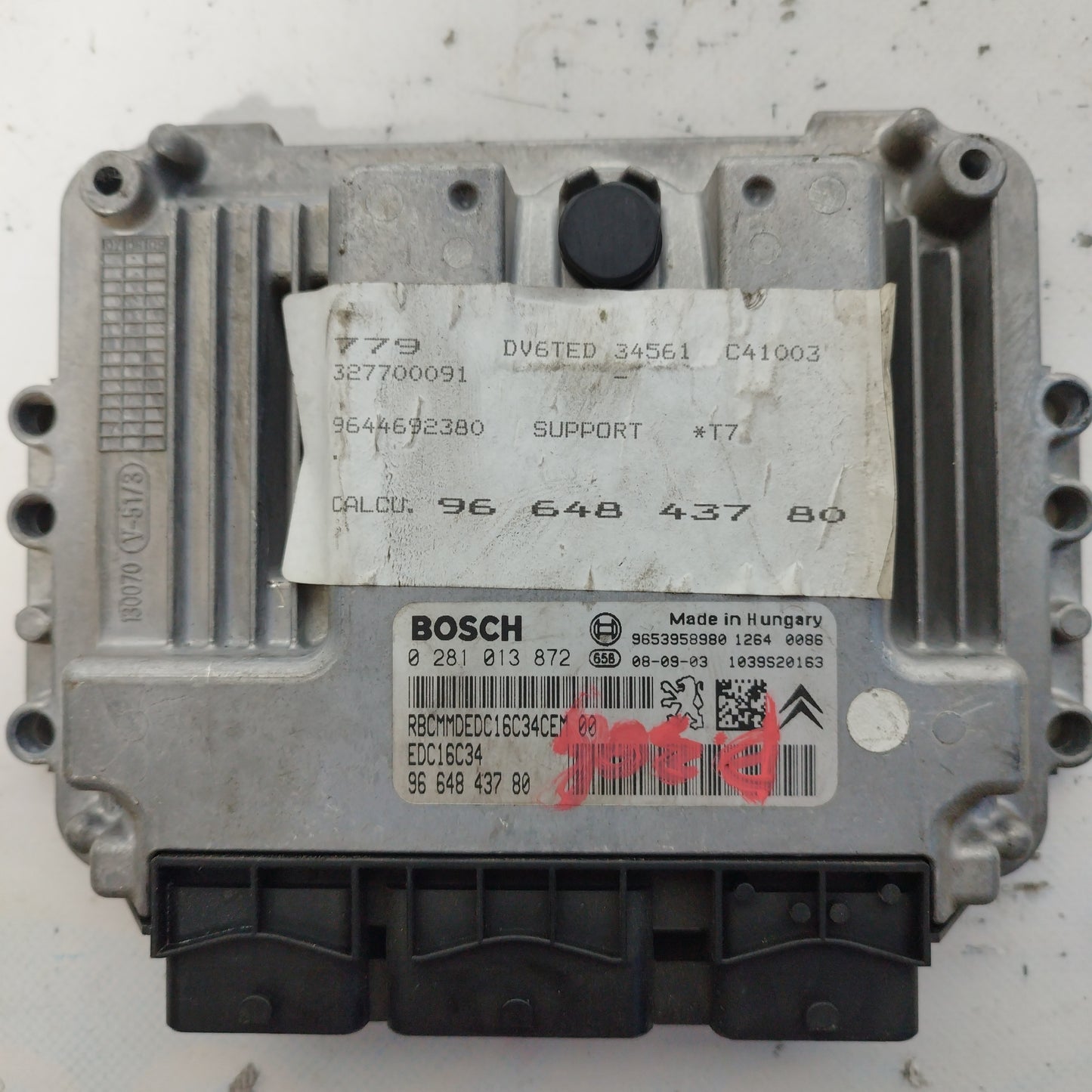 Zündanlage Peugeot 308 1.6 HDi 2009 Bosch Code: 0281013872 ecoAC5590