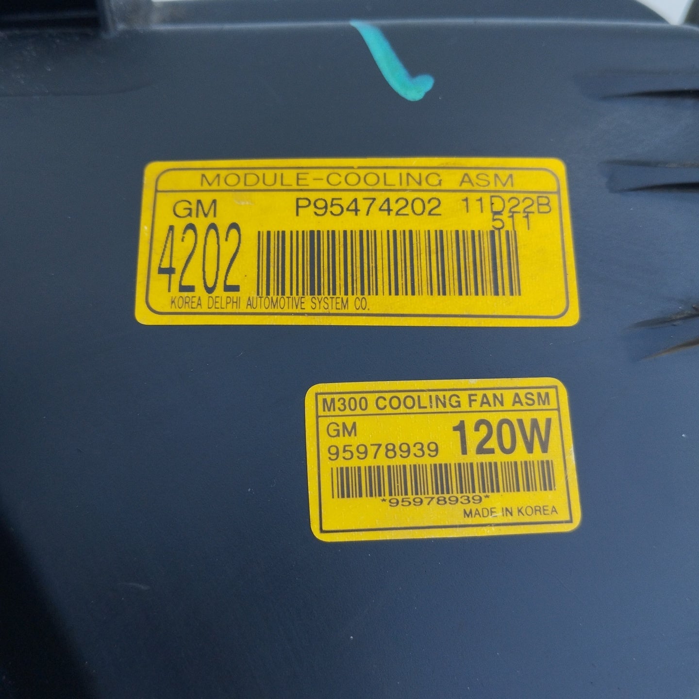 Chevrolet Spark 1.0 B Kühlersatz, Teilenummer: 95978939 ecoAG3266