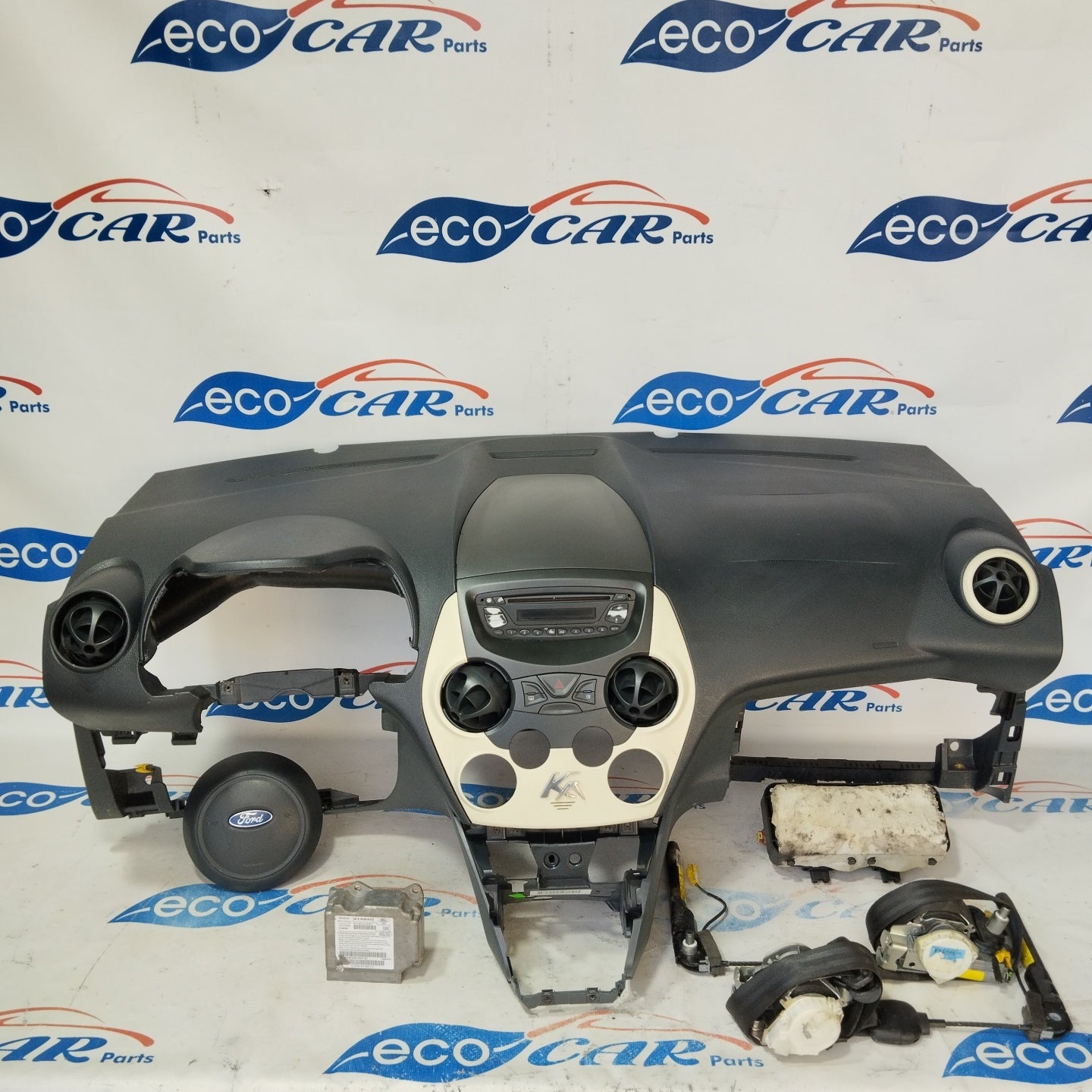 Komplettes Airbag-Kit für Ford Ka 2013, Teilenummer 51800461, ecoAG3328