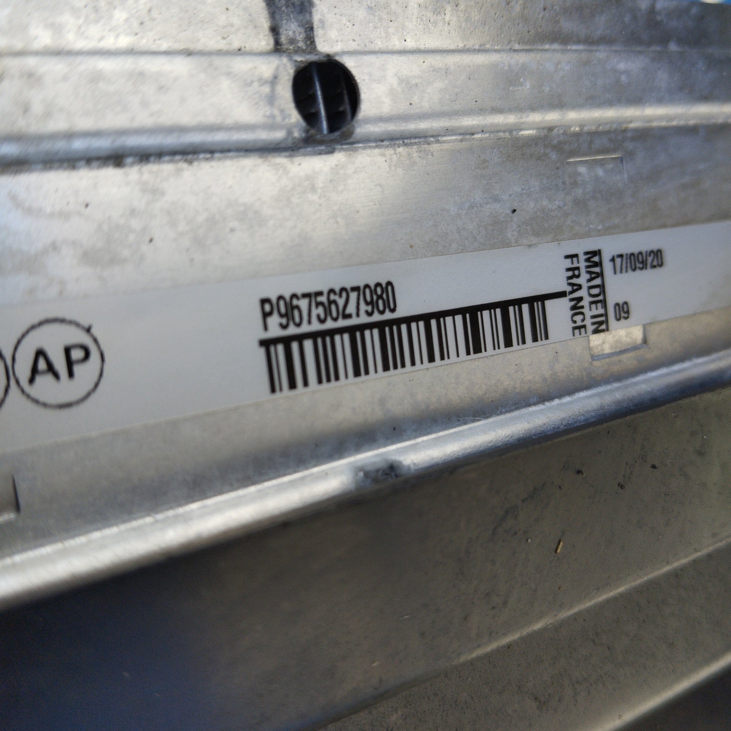 Intercooler radiator Peugeot Rifter 1.5 HDI 2020 cod: p9675627980 ecoAG3356