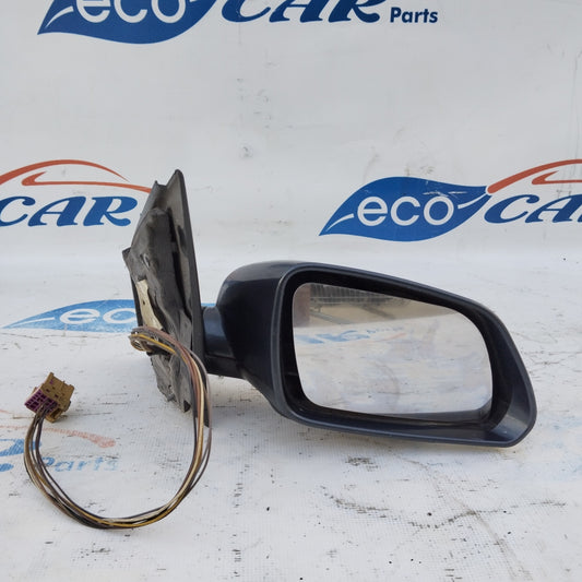 Dunkelgrauer elektrischer Außenspiegel rechts für VW Polo, Baujahr 2007, 9-adrig, ecoAG3579