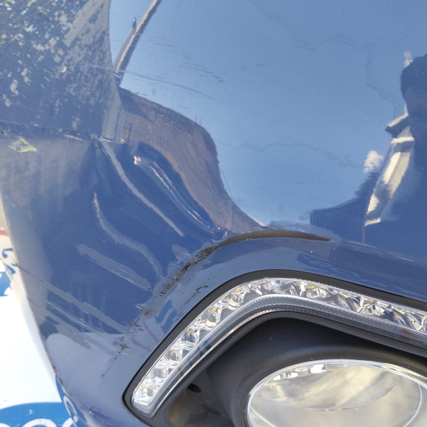 Light blue front bumper Hyundai i10 2015 ecoAG3648