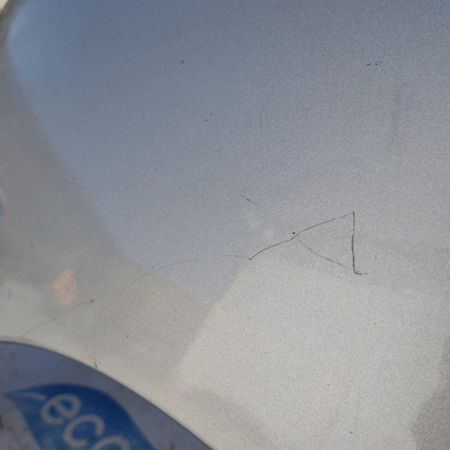 Left fender silver gray Hyundai i10 2010 ecoAG3682