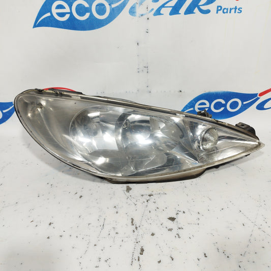 Peugeot 206 2004 rechter Frontscheinwerfer Code: 9628666780 ecoAC6284