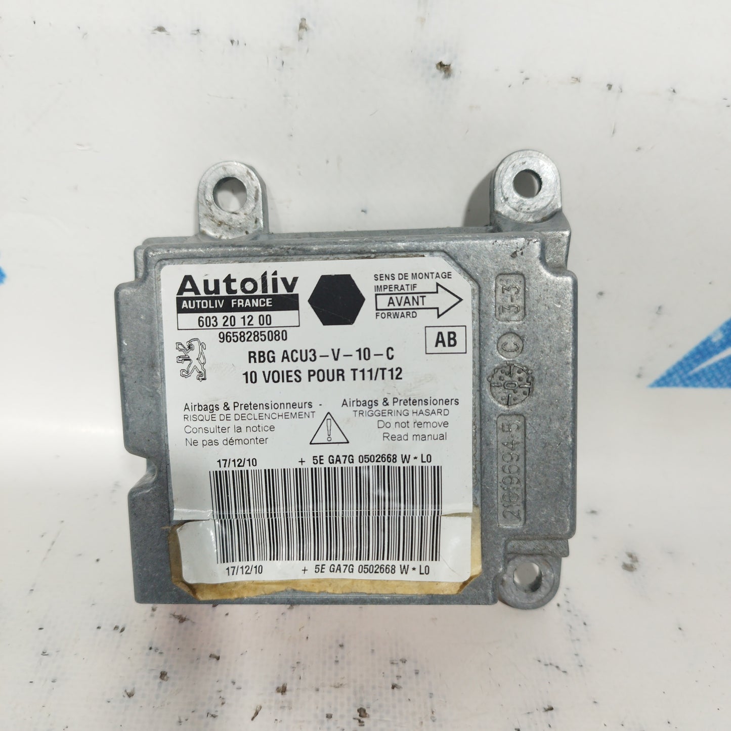 Peugeot 206 Plus Airbag-Kit-Code: 216196958B ecoAC6296