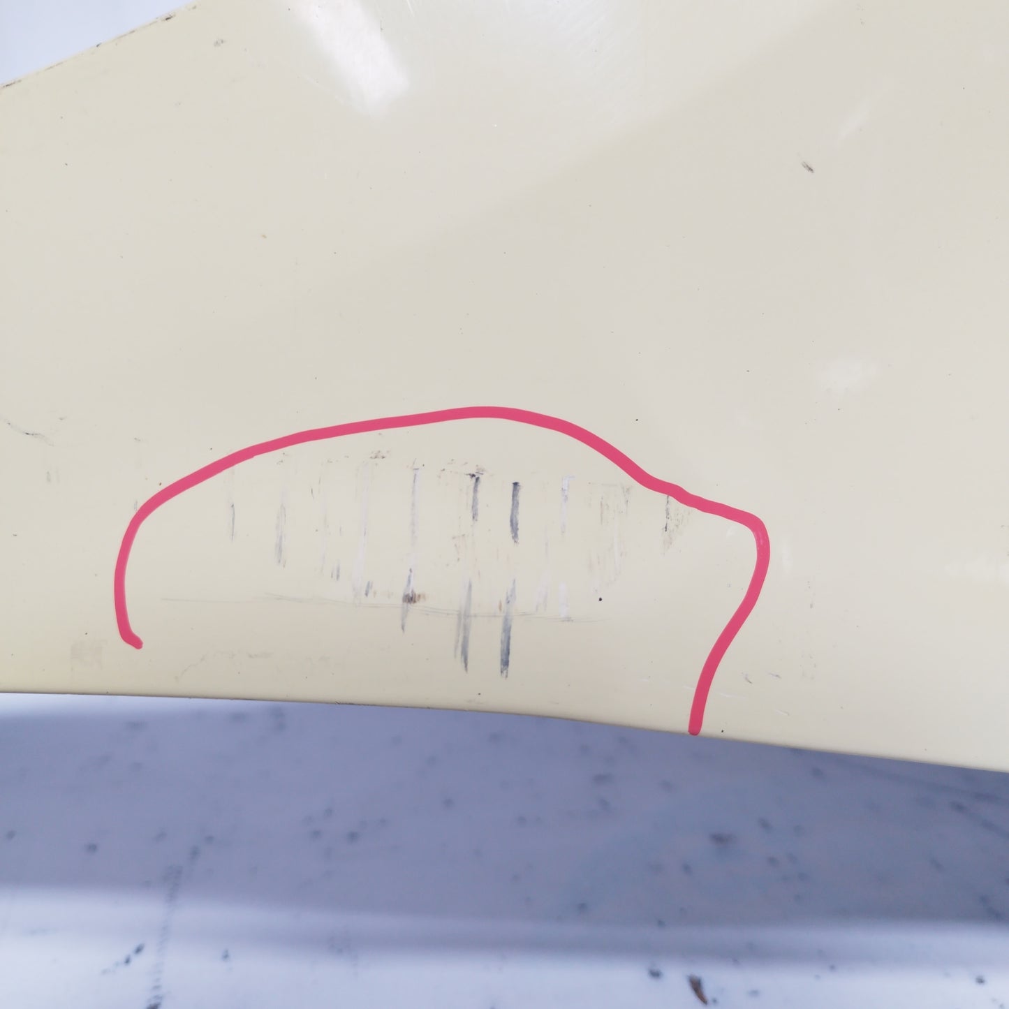 Straw yellow left front fender Fiat Panda 2008 ecoAC6476