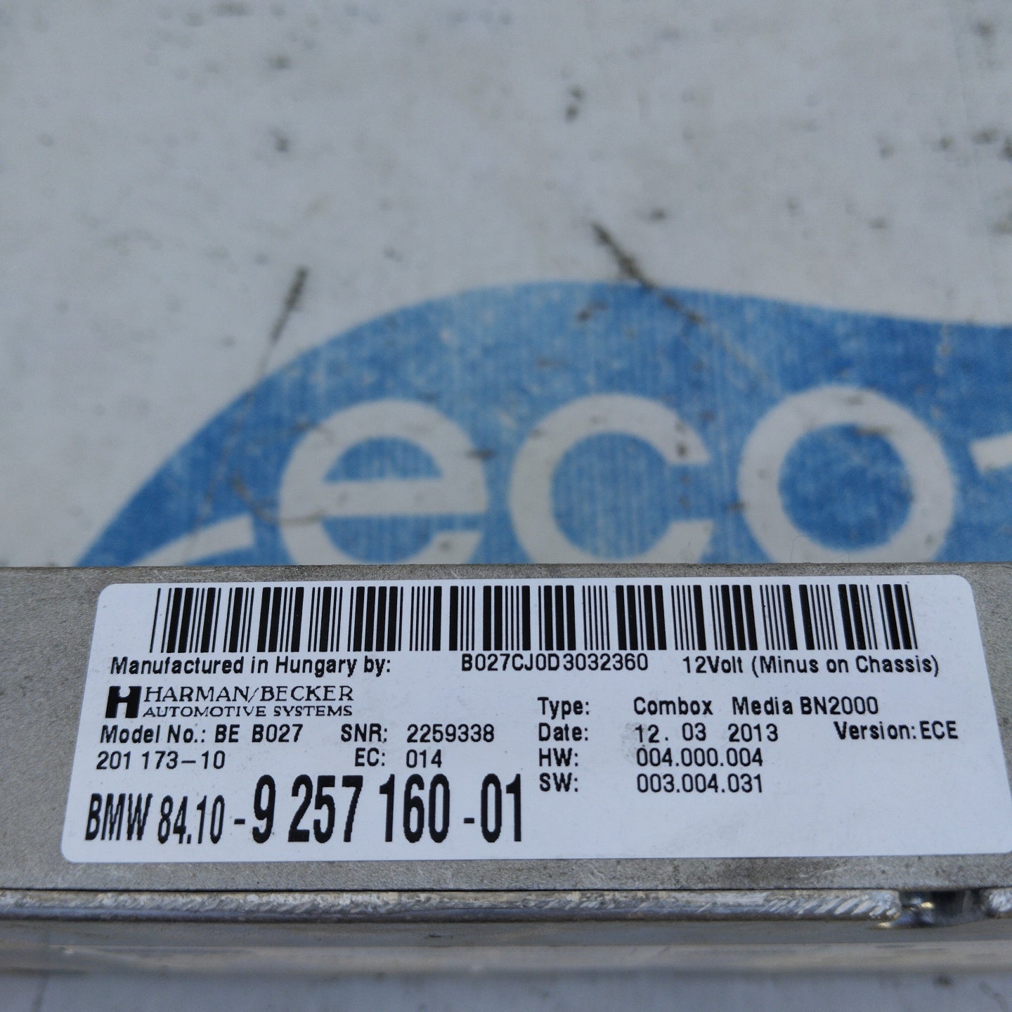 Centralina Bluetooth Bmw Serie 3 E90 cod: 84.10-9257160-01 ecoAG3997