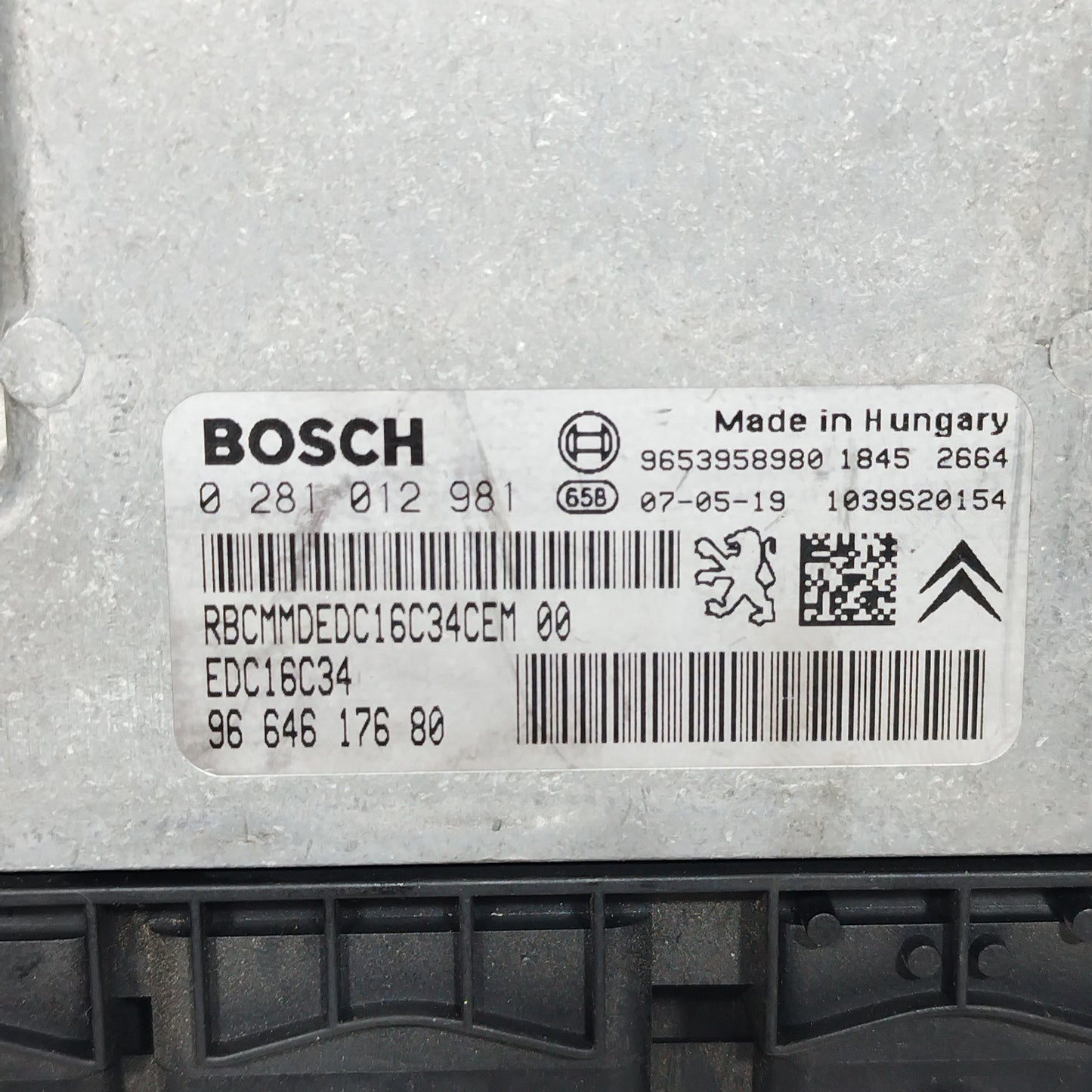 Zündanlage Citroen C4 Picasso 1.6 HDI 2007, Teilenummer: 0281012981 ecoAC6665