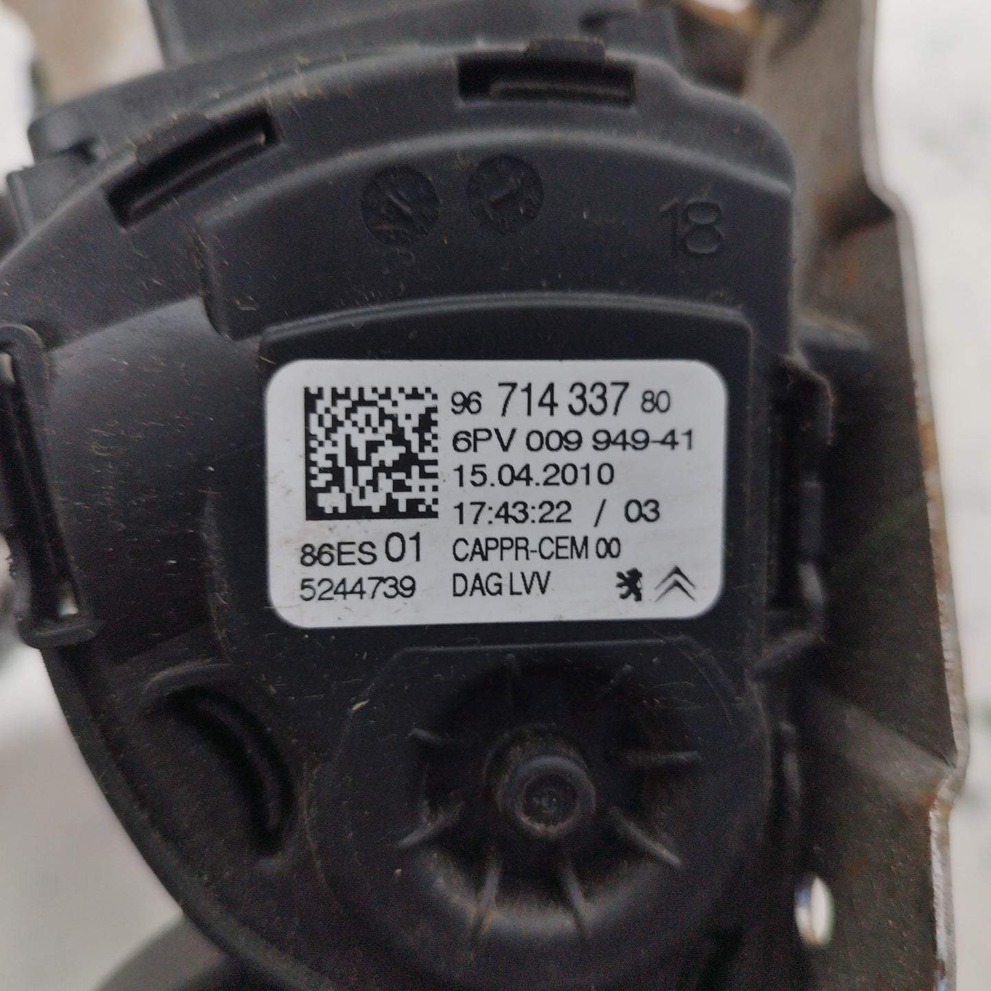 Pedaliera Peugeot 208 / Citroen C3 1.2 B 2013 cod: 6PV00994941 ecoAC6776