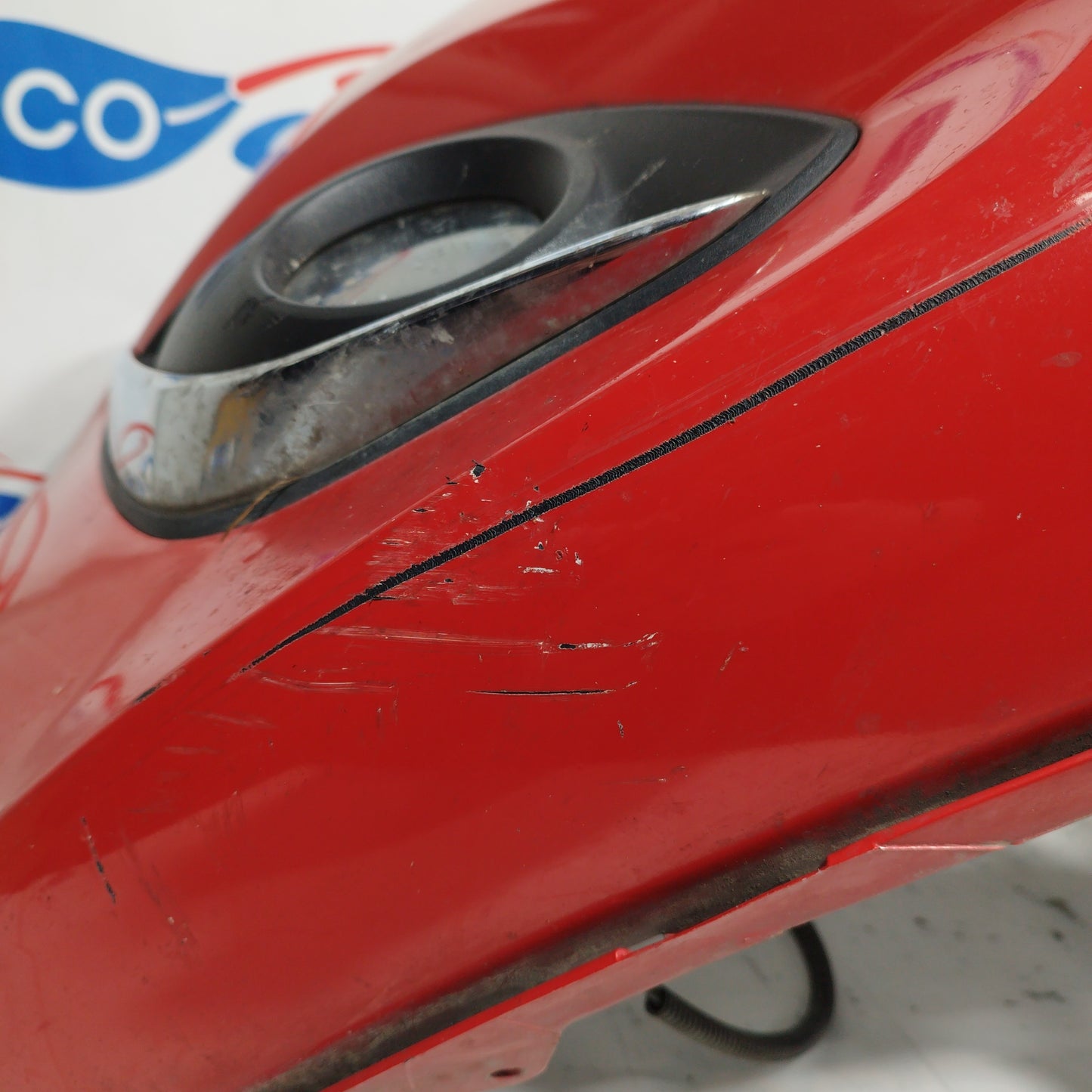 Red front bumper Opel Corsa D 2012 ecoAC6807