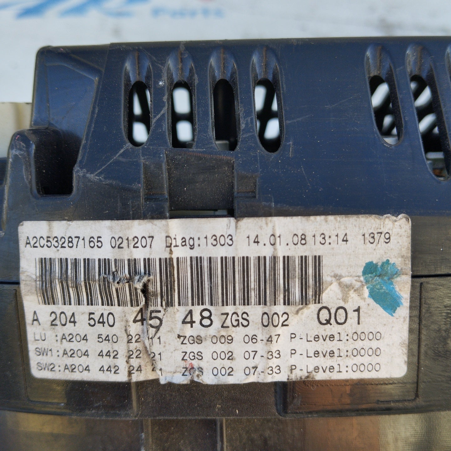 Mercedes C-Klasse W204 2.2 D Instrumententafel-Code: a2045404548 ecoAG4213