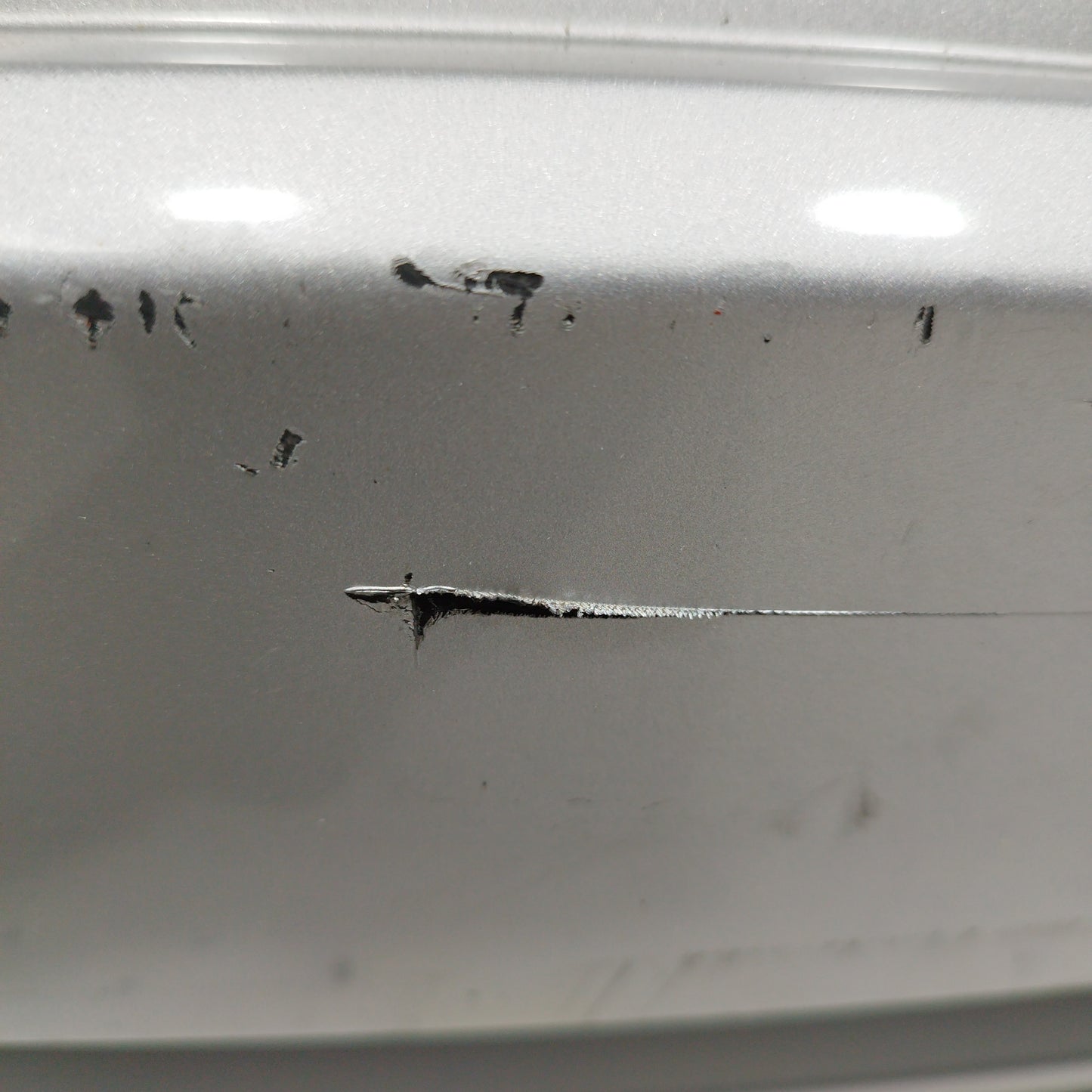 Silver gray rear bumper Fiat Grande Punto 2008 ecoAC6873