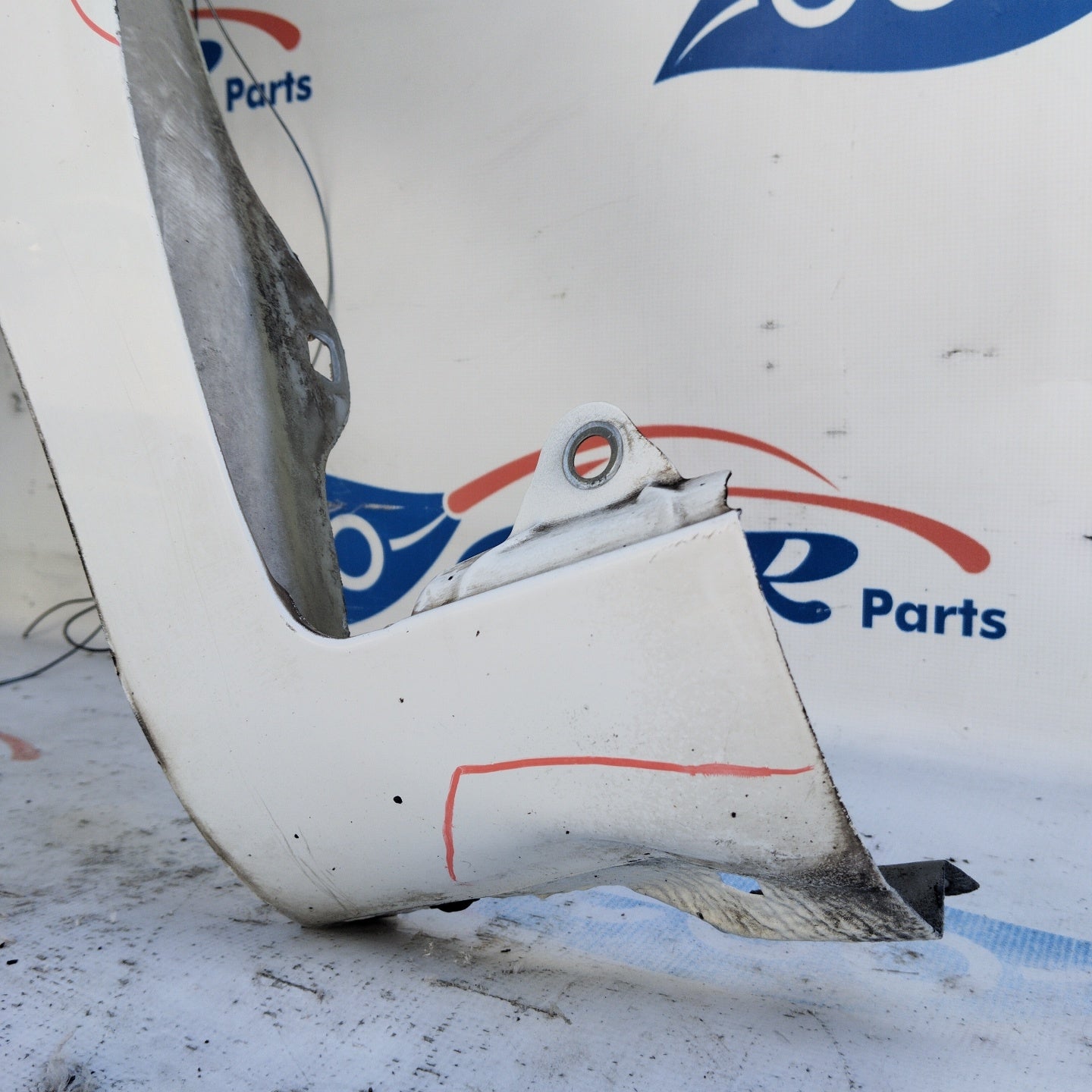 White left front fender Fiat Qubo 2011 ecoAG4275