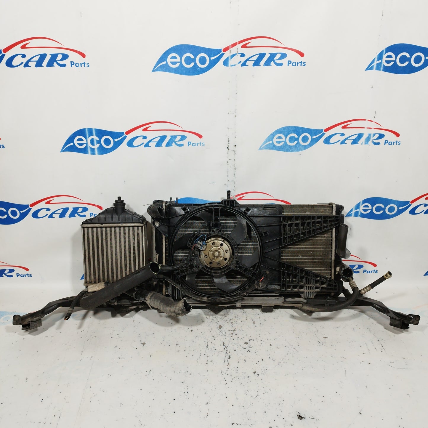 Kompletter Kühlersatz mit Ladeluftkühler für Lancia Musa 1.3MTJ, Baujahr 2007, Teilenummer: 851600600 ecoAC6926