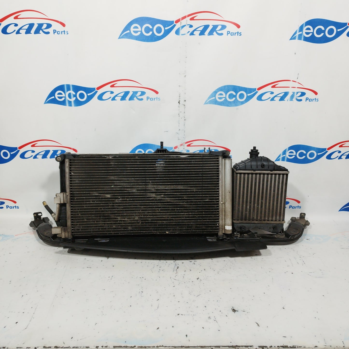 Kompletter Kühlersatz mit Ladeluftkühler für Lancia Musa 1.3MTJ, Baujahr 2007, Teilenummer: 851600600 ecoAC6926