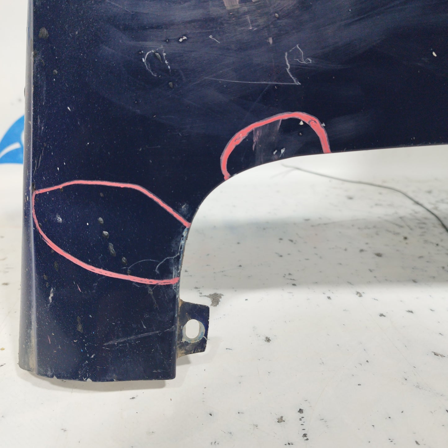 Midnight blue left front mudguard Alfa Romeo 156 2005 ecoAC7151