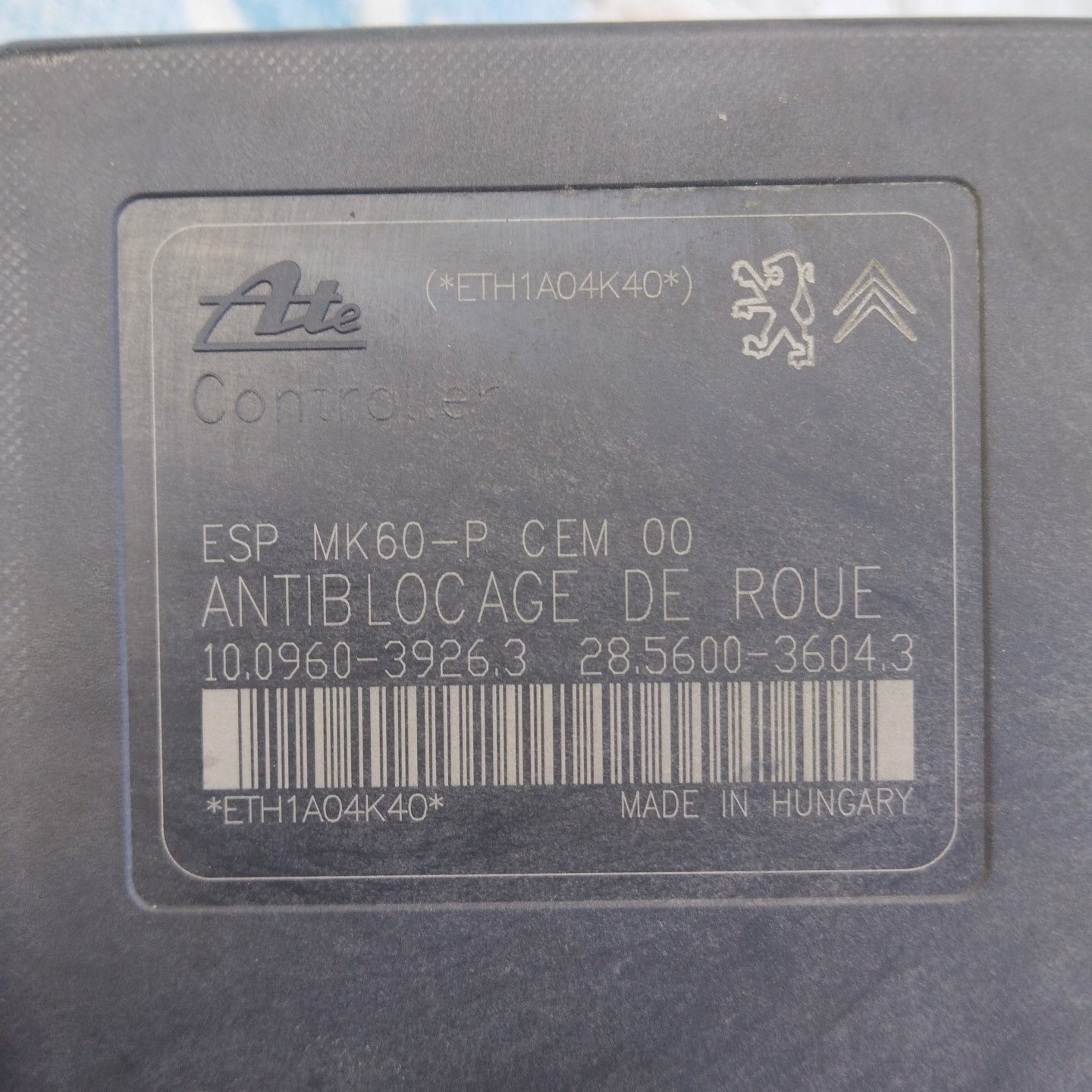 ABS-Pumpe Citroen C3 Picasso / DS3 1.6 D 2009 Teilenummer: 10.0960-3926.3 ecoAG4457