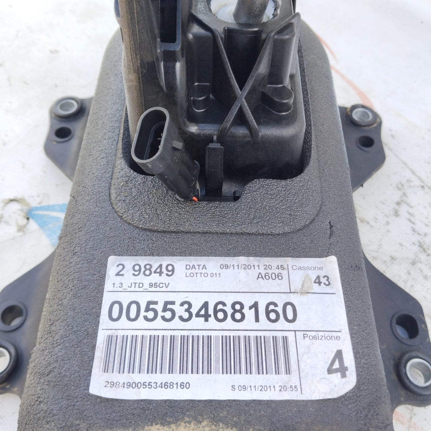 Gear lever with cables Fiat Grande Punto 1.3 MTJ 90CV 5M 2011 cod: 55230717 ecoAG4472