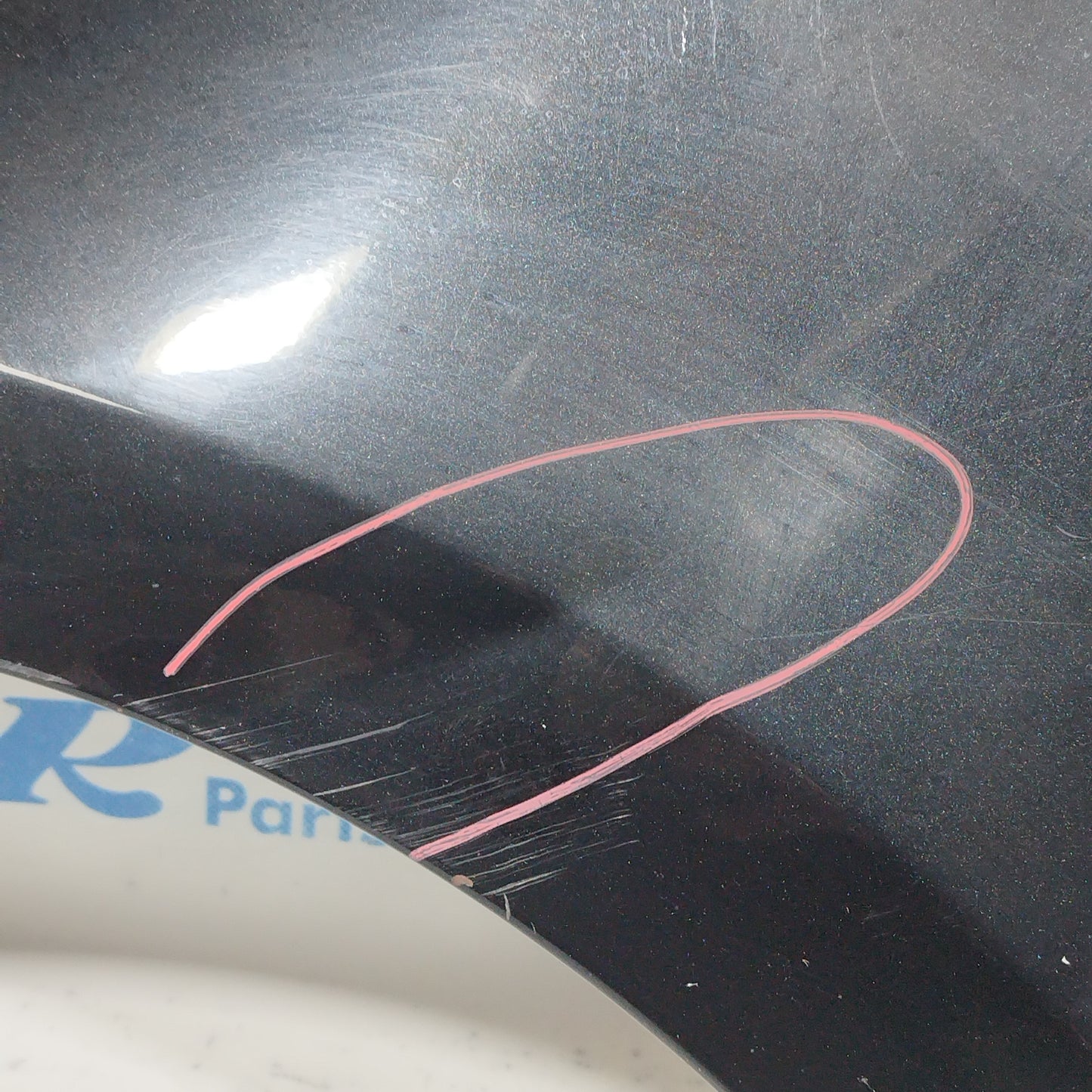 Schwarzer linker Kotflügel vorne BMW 1er 2006 ecoAC7435