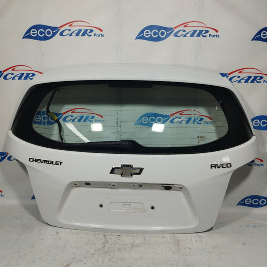 Weiße Heckklappe Chevrolet Aveo 2011 ecoAC5423