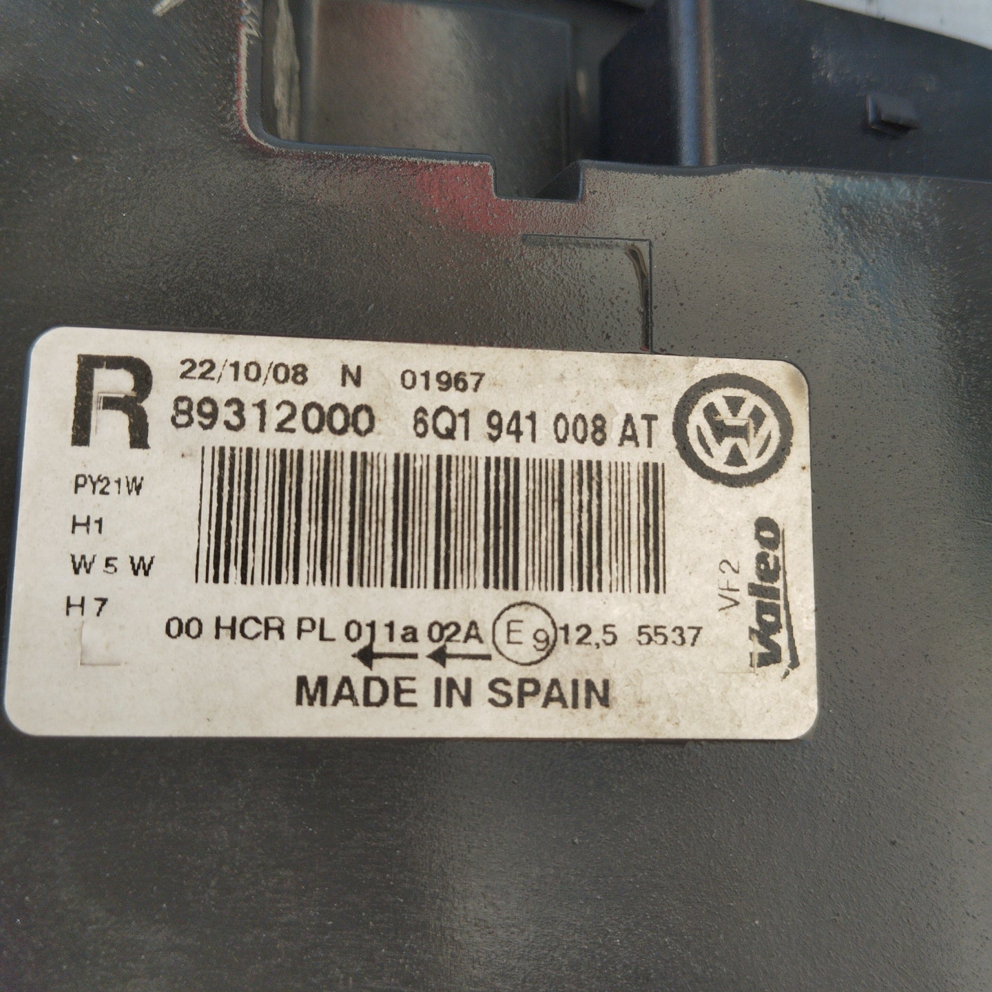 Fanale anteriore dx Volkswagen Polo 2008 ecoAG4607