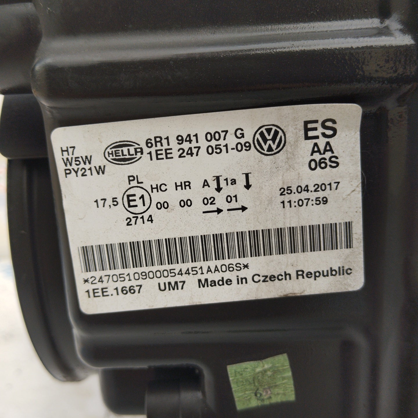 Linker Frontscheinwerfer Volkswagen Polo V 2016 ecoAG4681