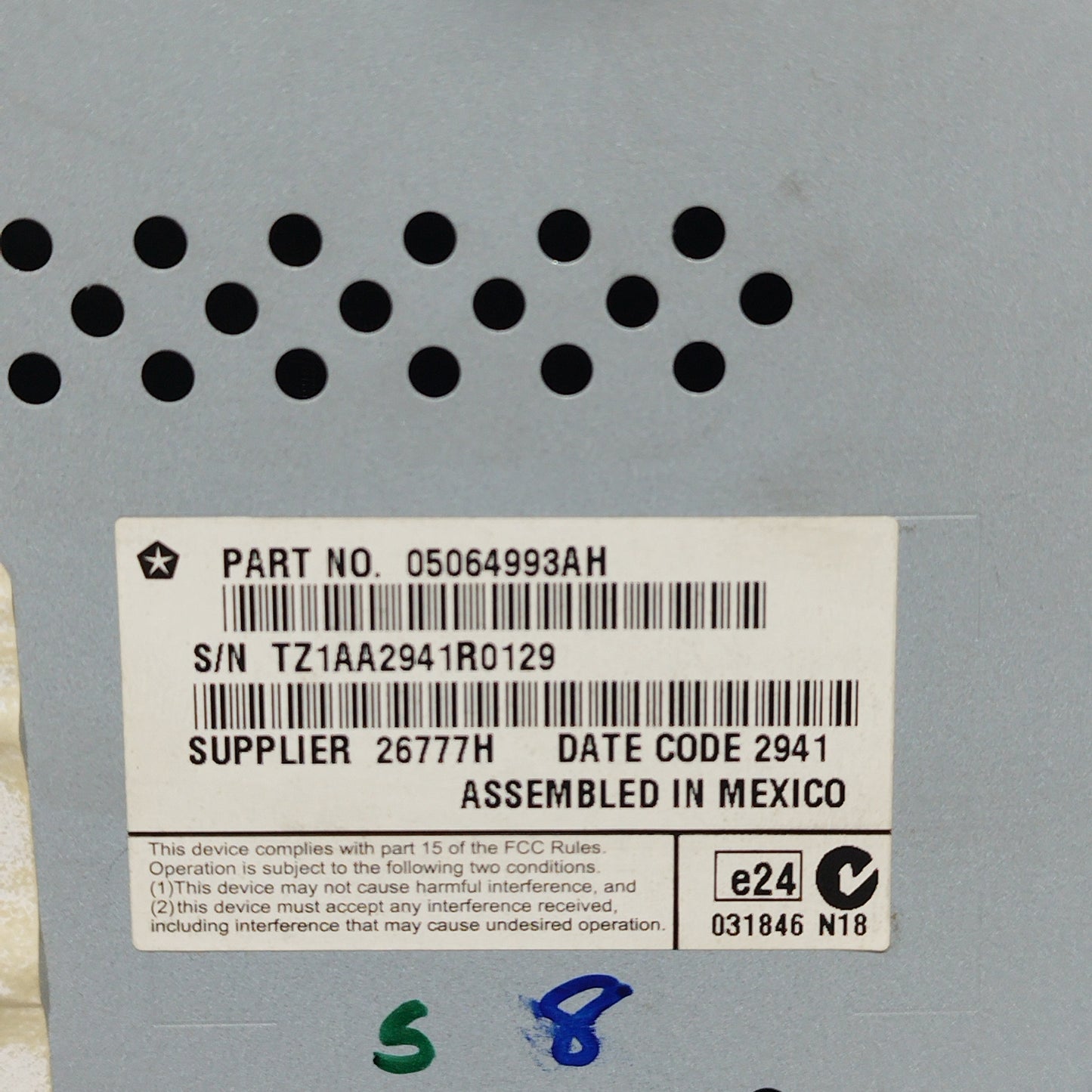 Navigatore con bocchette A/C Fiat Freemont 2012 cod: 05064993AH ecoAC7594