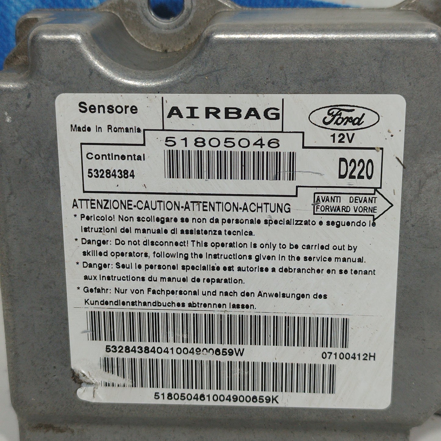 Komplettes Airbag-Set Ford Ka 2010 ecoAC7606