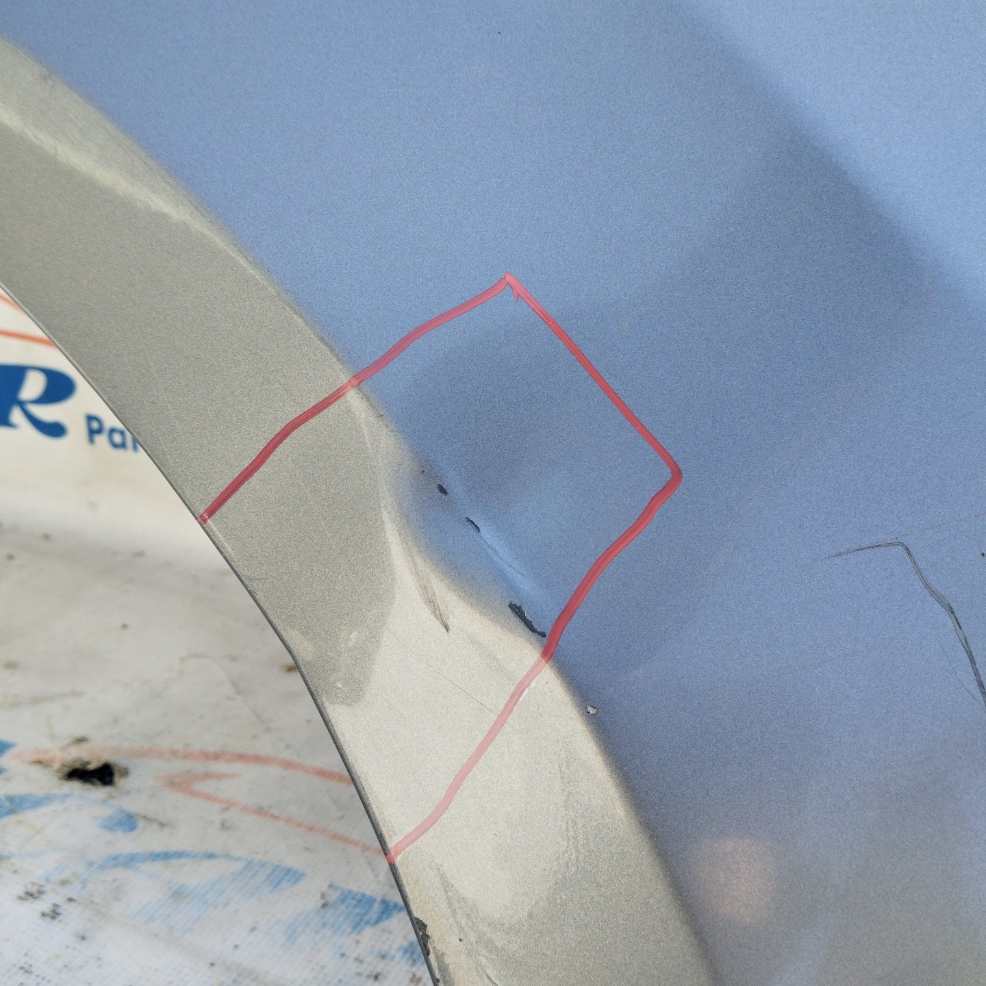 Gunmetal grey right mudguard DR1 2010 ecoAG4742