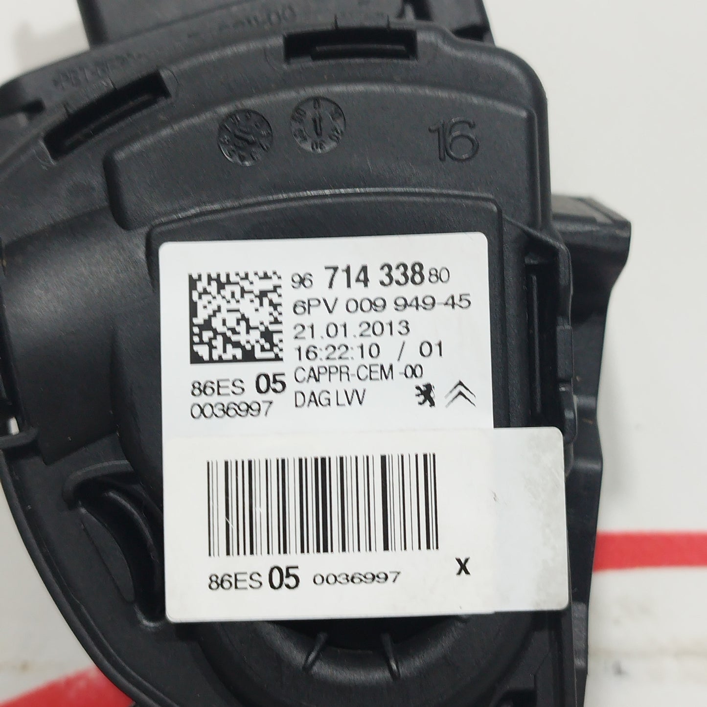 Gaspedal Citroen DS3 1.6 HDI 2015 Code: 6PV 009 949 45 ecoAC7718