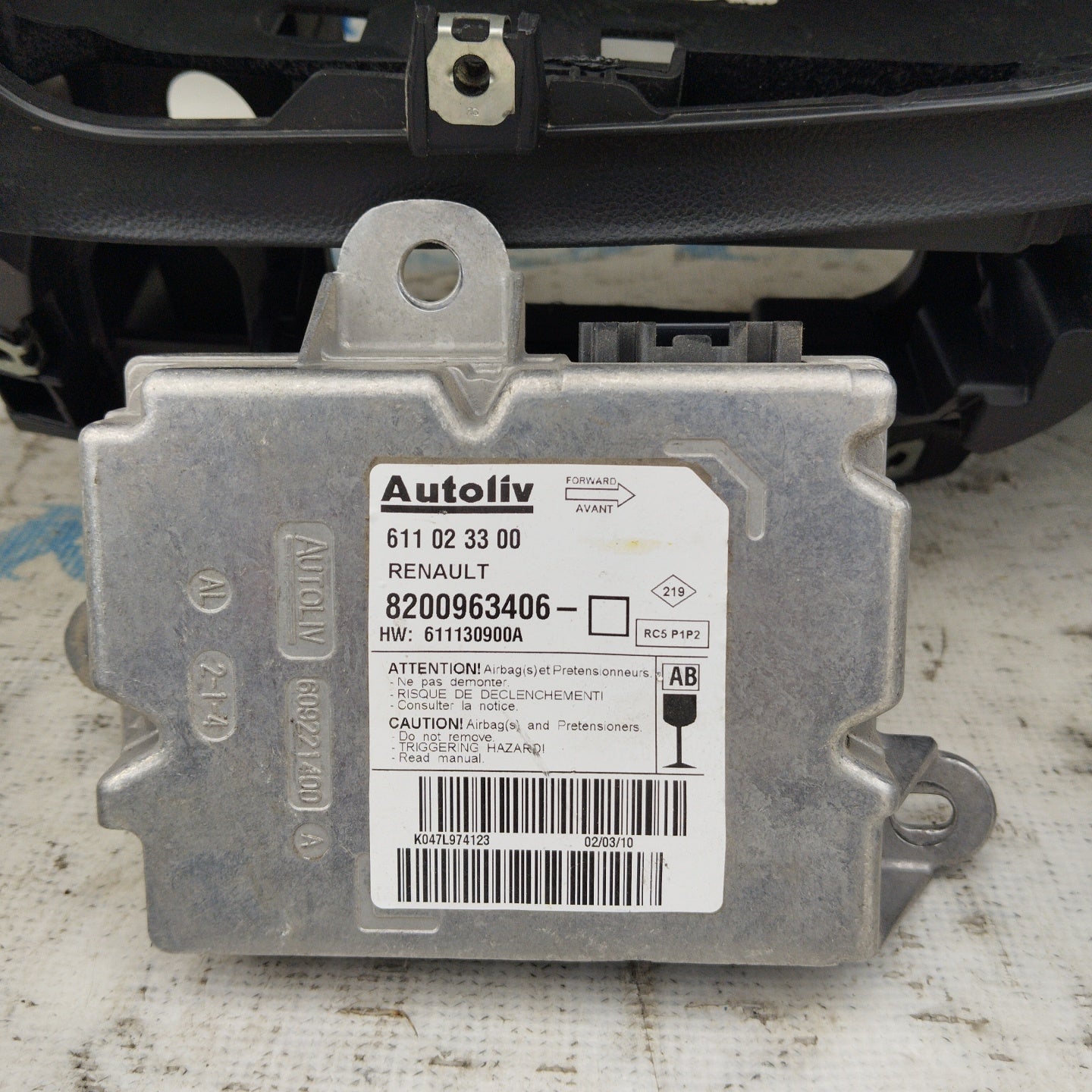 Komplettes Airbag-Set für Renault Clio 2016, Teilenummer: 8200963406 ecoAG4815