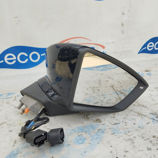 Elektrisch verstellbarer rechter Außenspiegel, Mitternachtsblau, Seat Leon 2012, 12-adrig, ecoAG4978