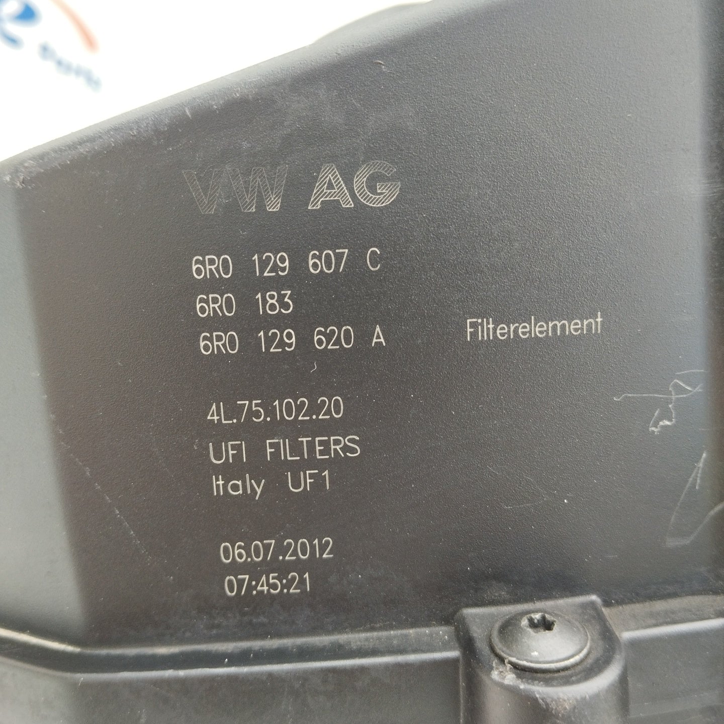 Scatola filtro aria Audi A1/ Volkswagen Polo 1.2 B 2012 Cod. 6r0129607C ecoAG5130