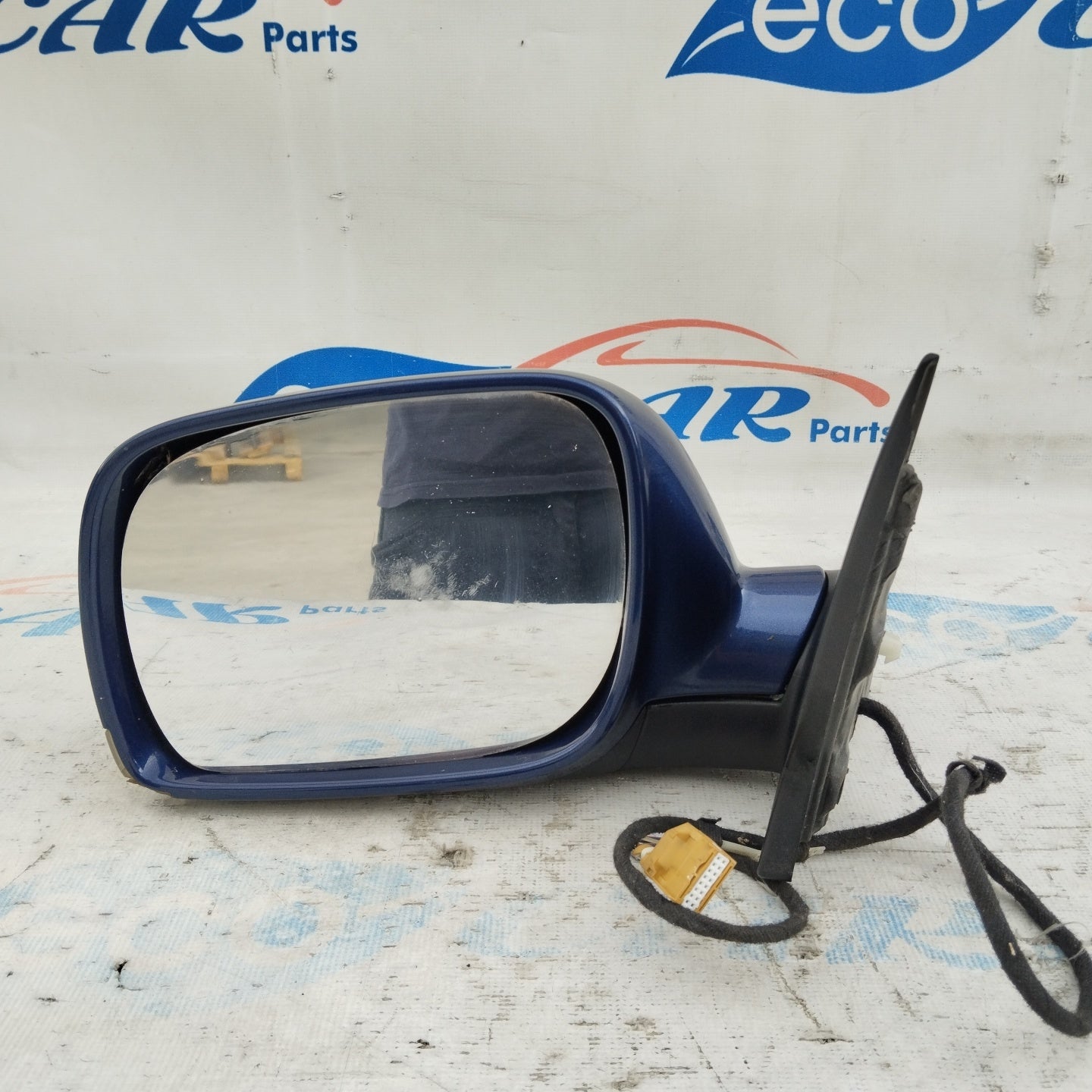 Electric left mirror blue Volkswagen Touareg 2004 8 wires ecoAG5140