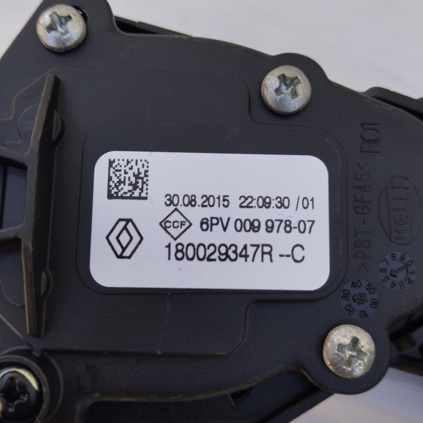 Accelerator pedal Renault Clio 1.5 DCI 2016 code: 180029347R ecoAG5180