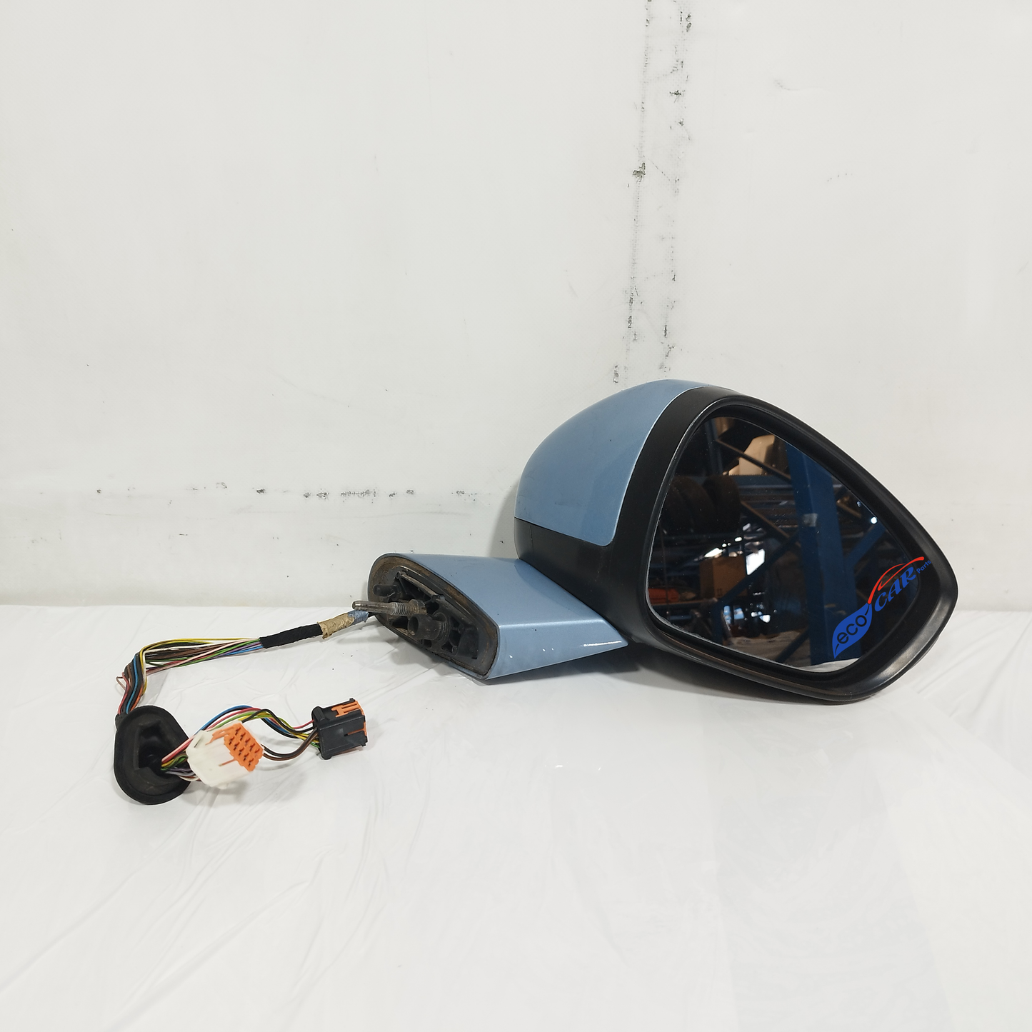 Elektrischer Außenspiegel vorne rechts, hellblau, Citroen C4 Grand Picasso, Baujahr 2013, 18-adrig, ecoAC13755