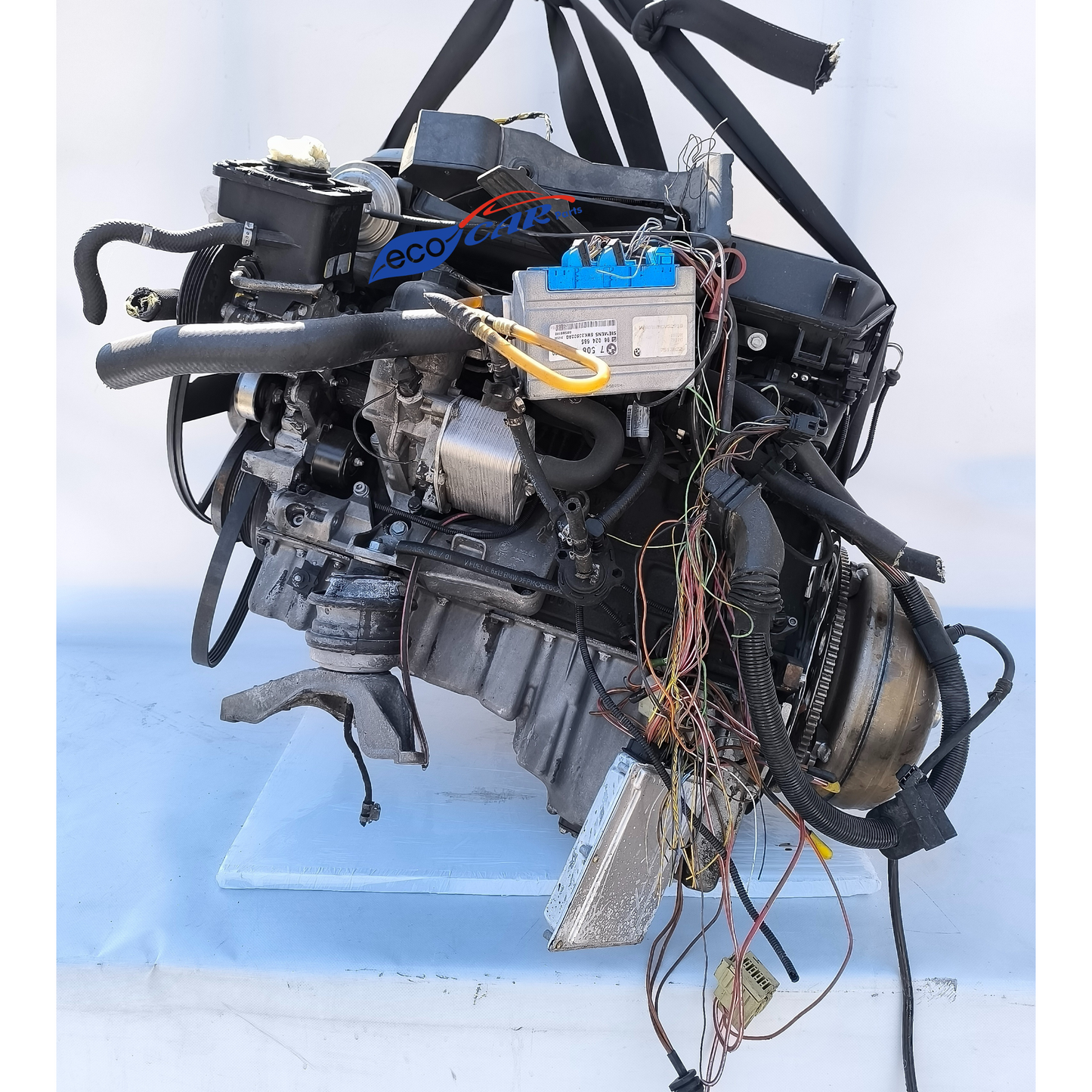 BMW 5 Series E39 3.0 D Engine Code 306D1 complete engine with wiring harness, control units and pedal (the pedal is cutaway) ecoAG7084