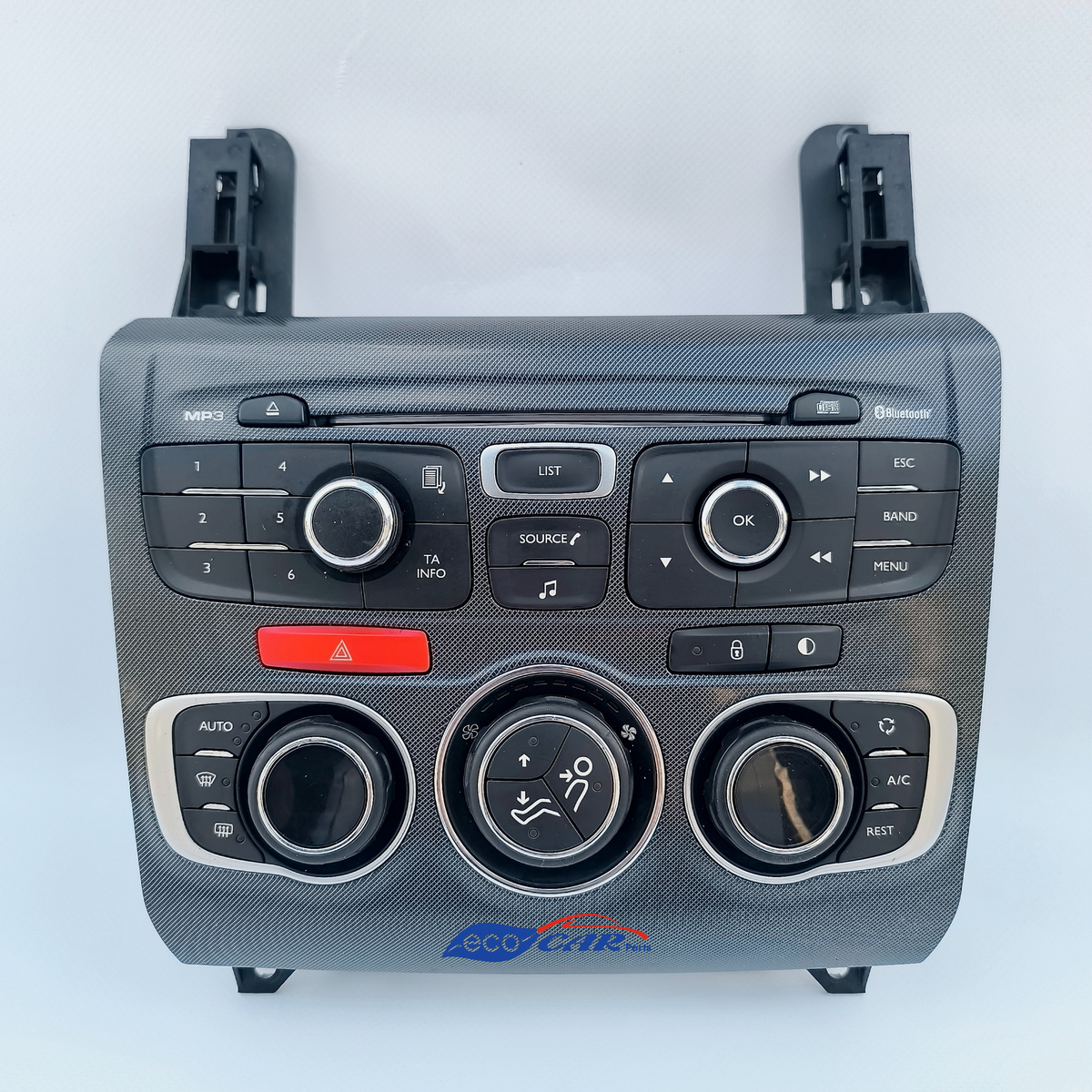 Pulsantiera centrale comandi clima e autoradio digitale Citroën C4 (B7) anno 2010-2018 cod: 9666027477 ecoAG6406