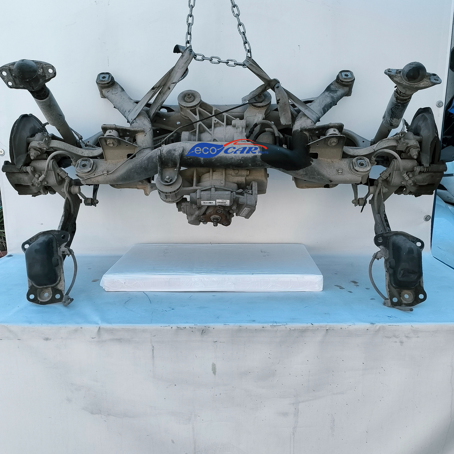 Hinterachse komplett mit Differential für Volkswagen Tiguan 2.0 TDI 4x4, Baujahr 2009, Code 2SB0525010 ecoAG7246