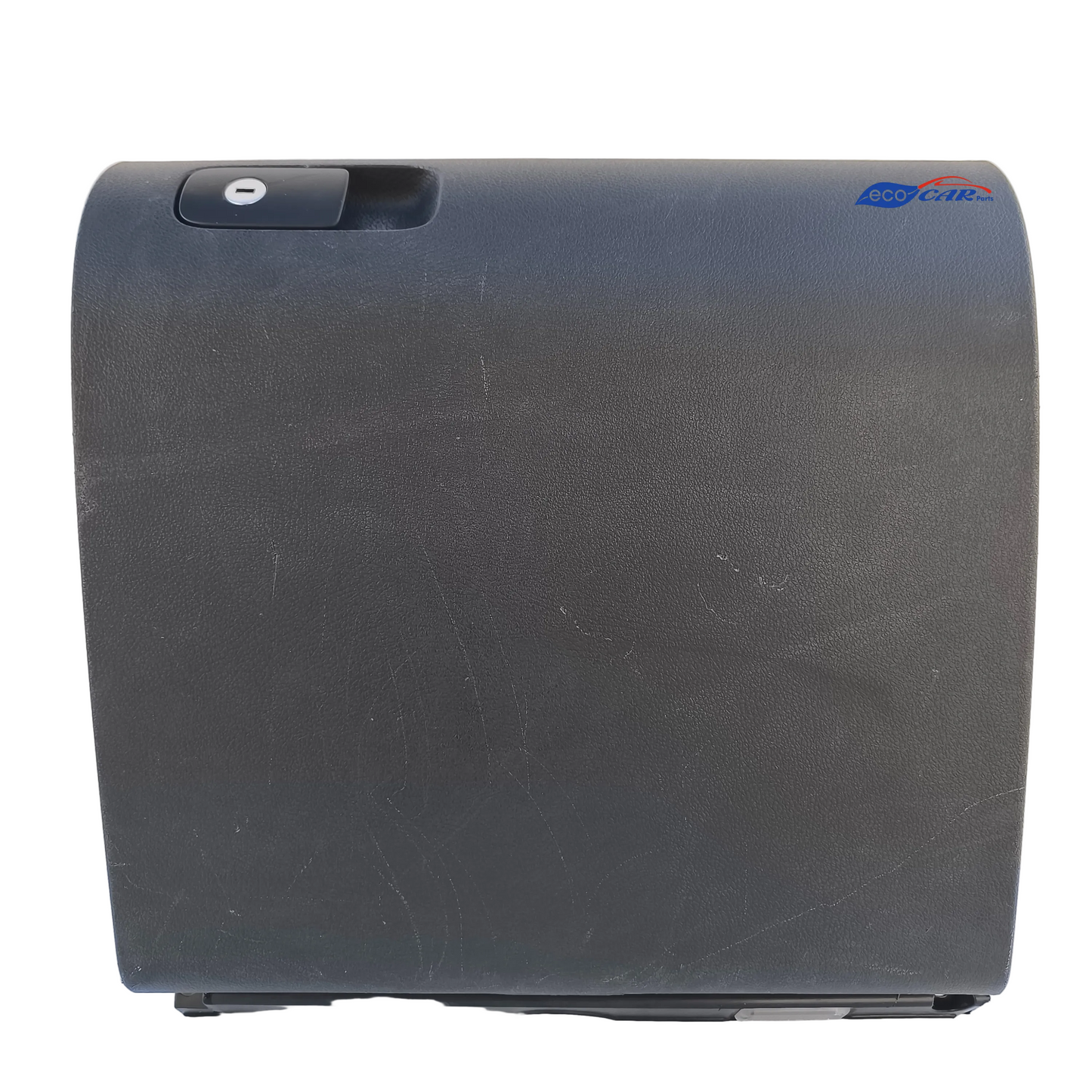 Das Handschuhfach des Volkswagen Tiguan, Baujahr 2009, Code 5M1857097N ecoAG7629, weist einen Riss am Verschluss und leichte Kratzer auf.