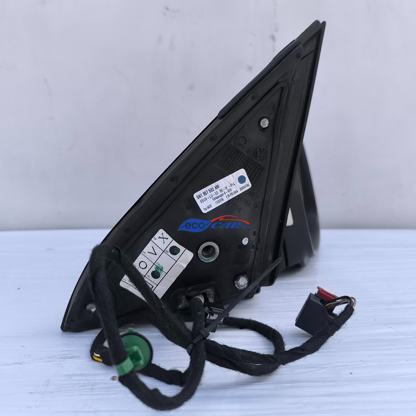 Specchietto dx grigio argento Volkswagen Tiguan anno 2009 cod.5N1857502AM 6 fili ecoAG7367