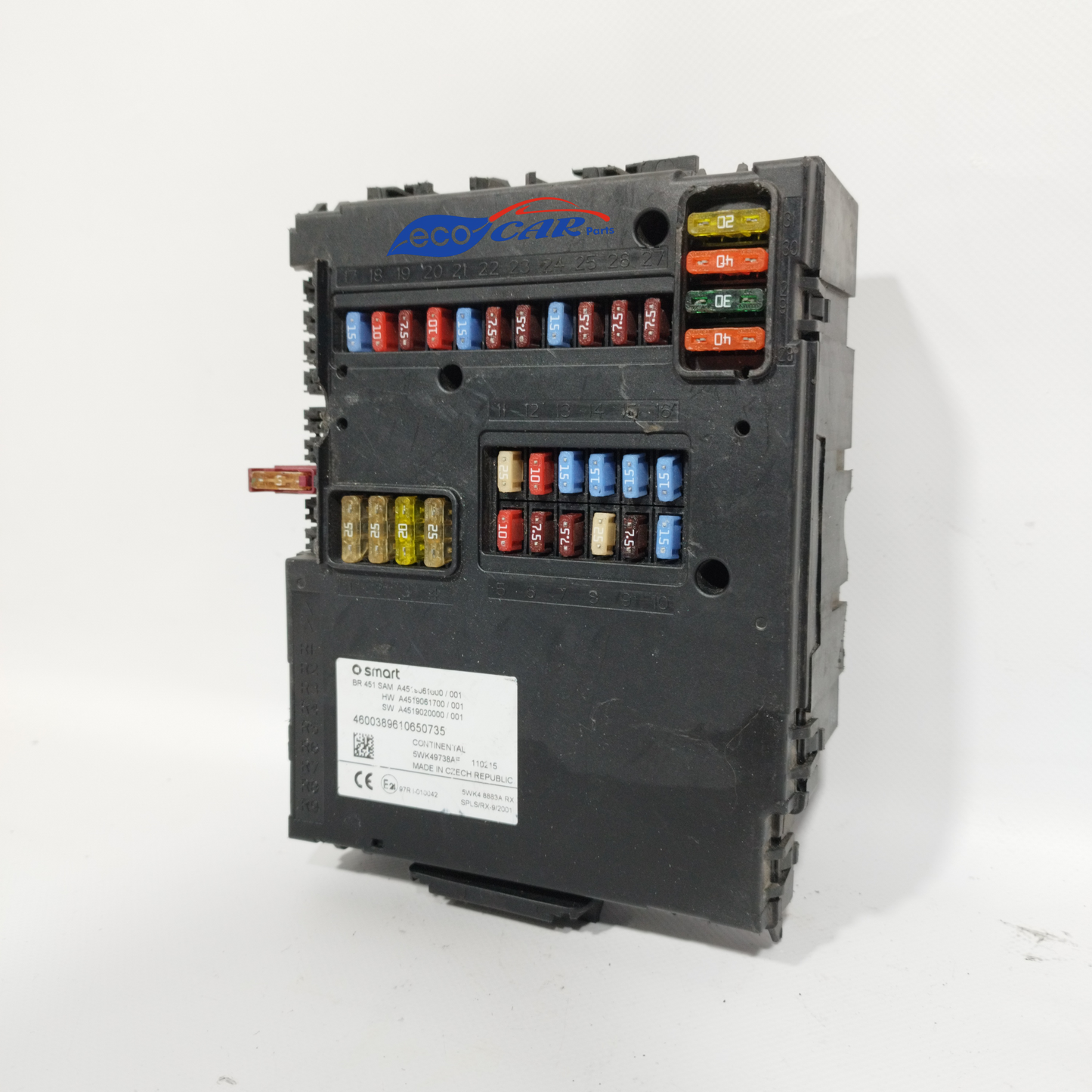 Centralina Sam Smart fortwo 451 1.0 B 2010 Cod: A4519061000/001 ecoAC11217