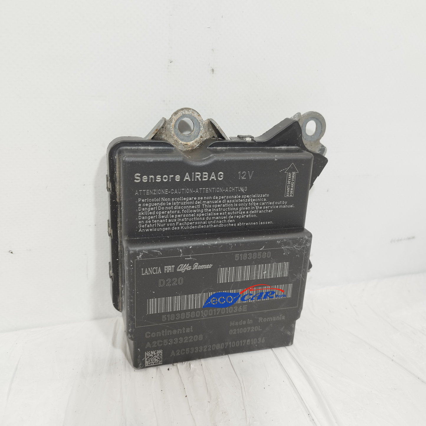 Code des Airbag-Steuergeräts für Fiat Punto Evo 2013: 51838580 ecoAC12062
