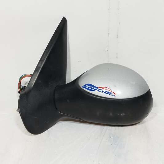 Elektrischer Außenspiegel vorne links, grau, Peugeot 206, Baujahr 2001, 5-adrig, ecoAC12868