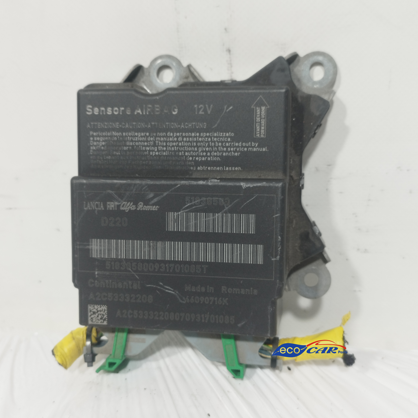 Code des Airbag-Steuergeräts für Fiat Punto Evo 2012: 51838580 ecoAC13245