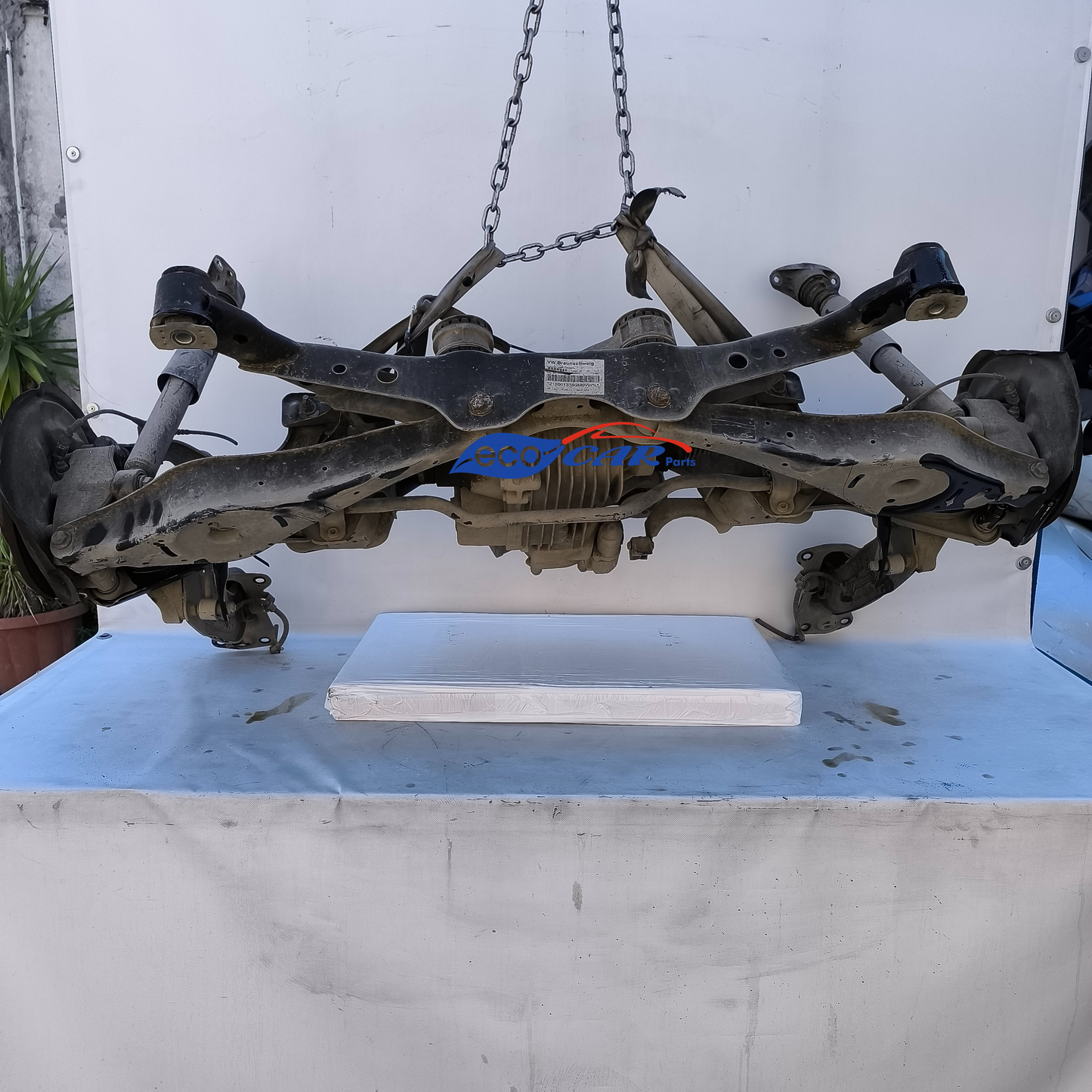 Hinterachse komplett mit Differential für Volkswagen Tiguan 2.0 TDI 4x4, Baujahr 2009, Code 2SB0525010 ecoAG7246