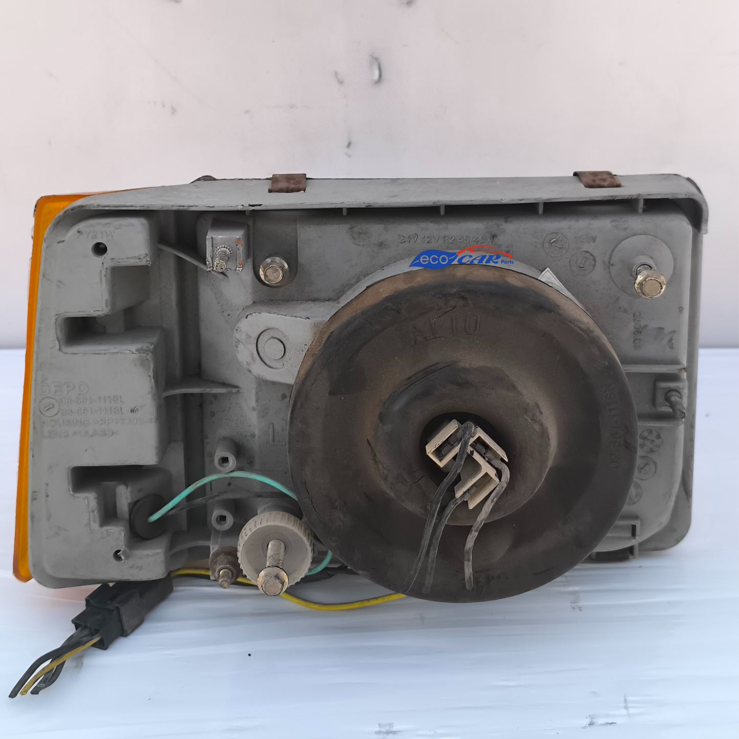 Linker Frontscheinwerfer Fiat Panda Baujahr 1995, nicht originales Ersatzteil, Blinkerstopper defekt, ecoAG527
