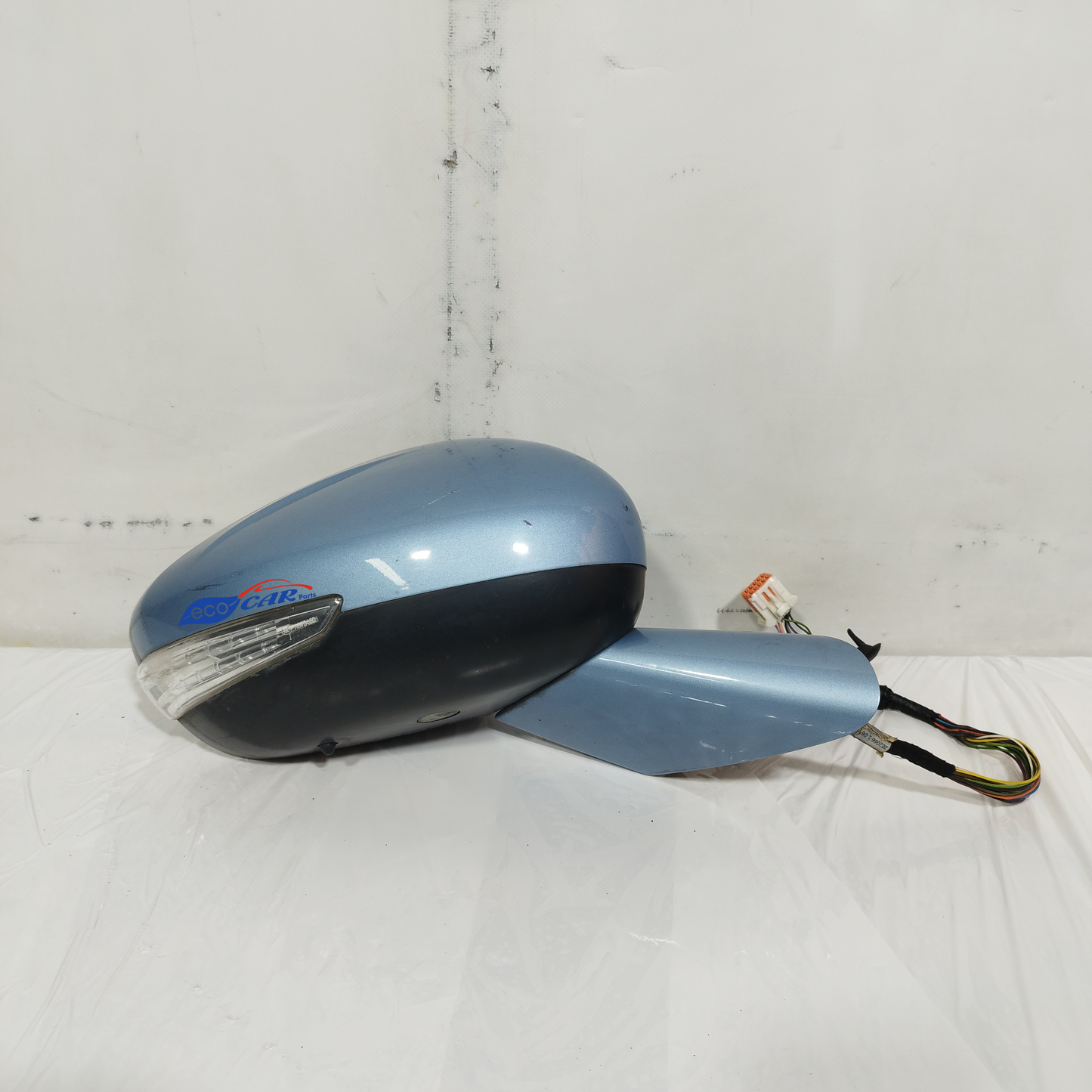 Elektrischer Außenspiegel vorne rechts, hellblau, Citroen C4 Grand Picasso, Baujahr 2013, 18-adrig, ecoAC13755